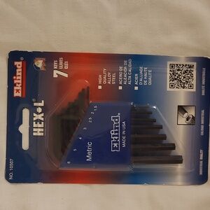 Eklind HEX-L METRIC  #10507 new Key sizes 6, 5, 4, 3, 2.5, 2,1.5. alloy steel